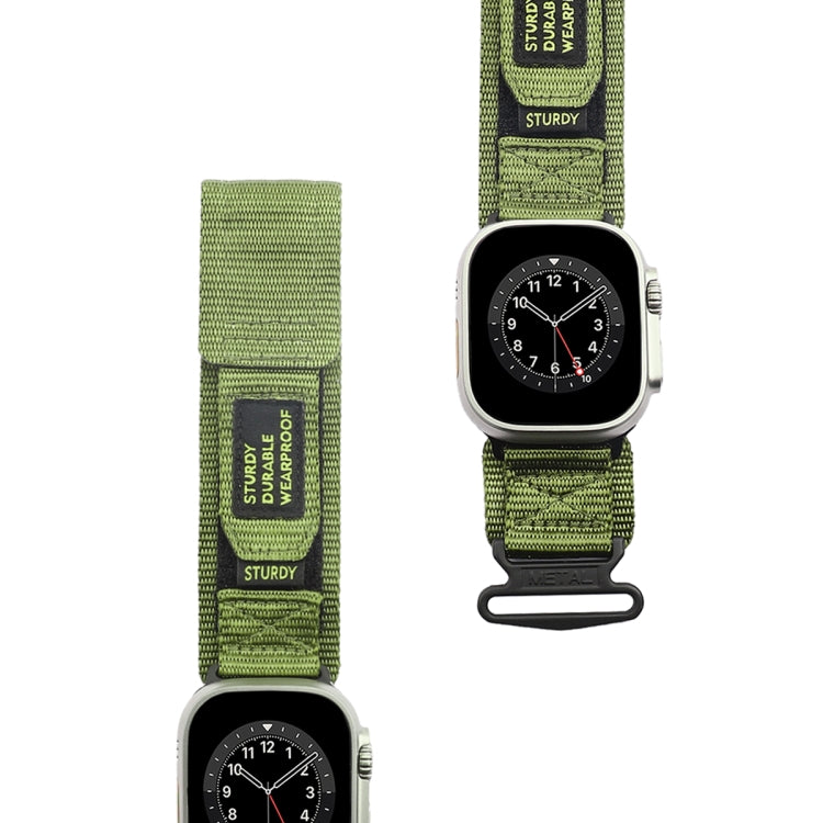 AW Nylon Two-Section Watch Band, For Apple Watch Series 7 41mm, For Apple Watch Series 7 45mm, For Apple Watch SE 40mm, For Apple Watch SE 44mm, For Apple Watch Series 6 40mm, For Apple Watch Series 6 44mm, For Apple Watch Series 5 44mm                ...