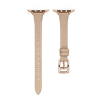 T-shaped Slim Genuine Leather Watch Band, For Apple Watch Series 7 41mm, For Apple Watch Series 7 45mm, For Apple Watch SE 40mm, For Apple Watch SE 44mm, For Apple Watch Series 6 40mm, For Apple Watch Series 6 44mm