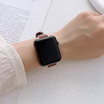 T-shaped Slim Genuine Leather Watch Band, For Apple Watch Series 5 44mm, For Apple Watch Series 5 40mm, For Apple Watch Series 4 44mm, For Apple Watch Series 4 40mm, For Apple Watch Series 3 38mm, For Apple Watch Series 3 42mm