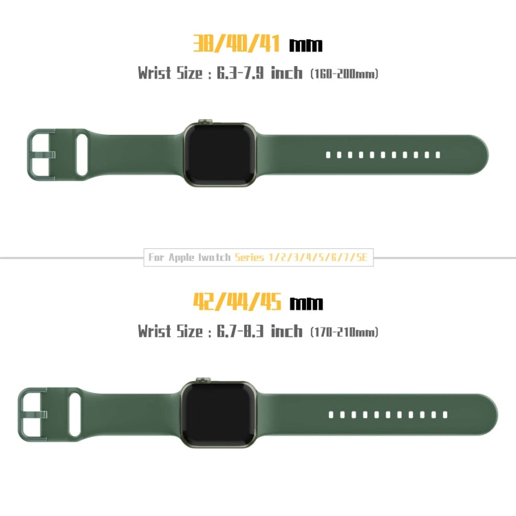 Pin Buckle Silicone Watch Band, For Apple Watch Series 7 41mm