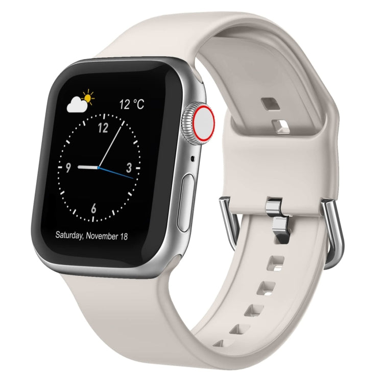 Pin Buckle Silicone Watch Band, For Apple Watch SE 44mm