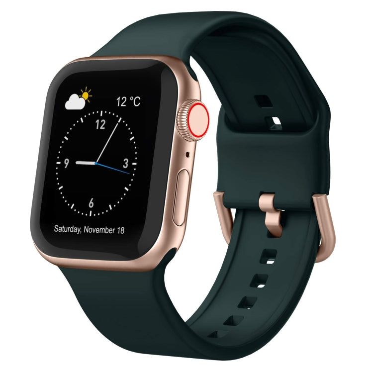 Pin Buckle Silicone Watch Band, For Apple Watch Series 6 44mm