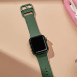 Pin Buckle Silicone Watch Band, For Apple Watch 38mm