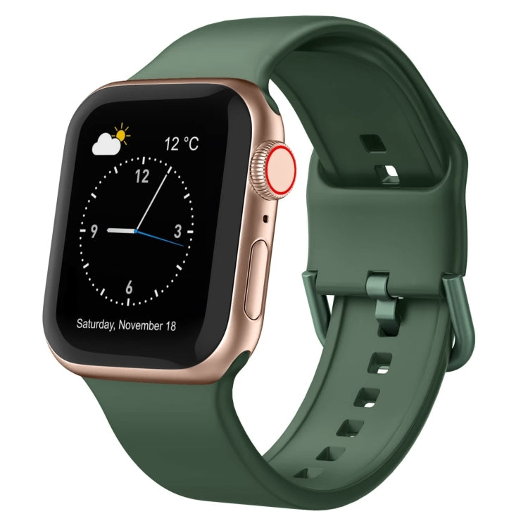 Pin Buckle Silicone Watch Band, For Apple Watch Series 9 41mm