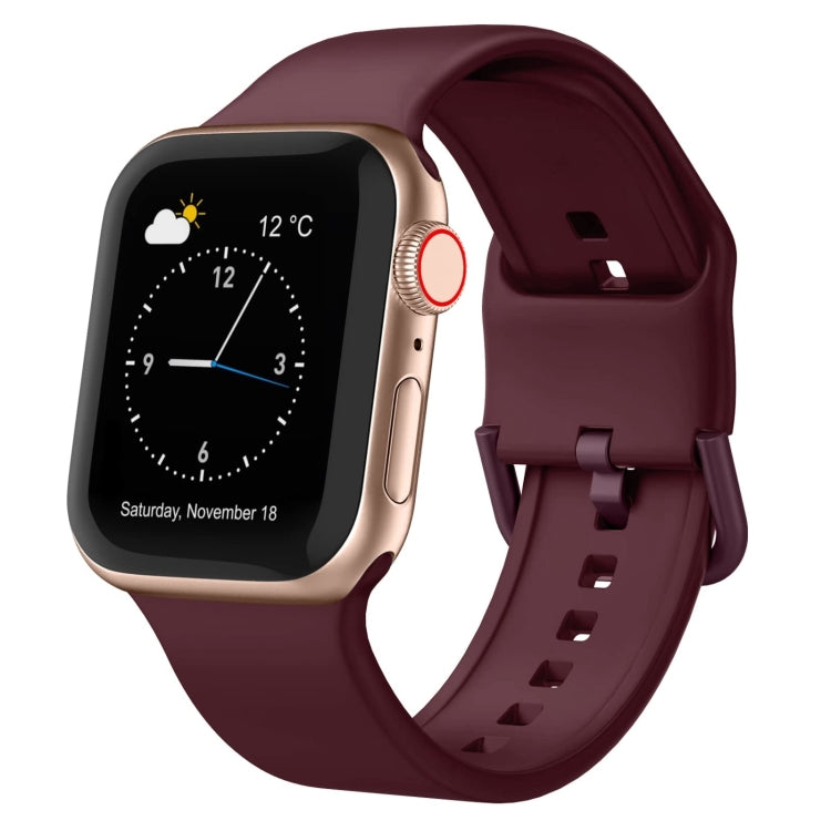 Pin Buckle Silicone Watch Band, For Apple Watch Series 9 41mm