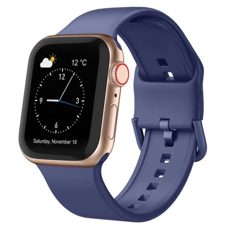 Pin Buckle Silicone Watch Band, For Apple Watch Series 9 41mm