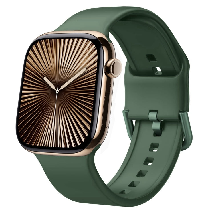 Pin Buckle Silicone Watch Band, For Apple Watch Series 10 46mm
