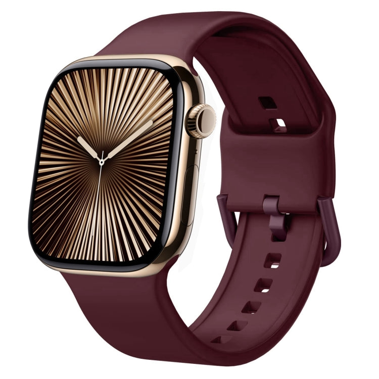 Pin Buckle Silicone Watch Band, For Apple Watch Series 10 46mm
