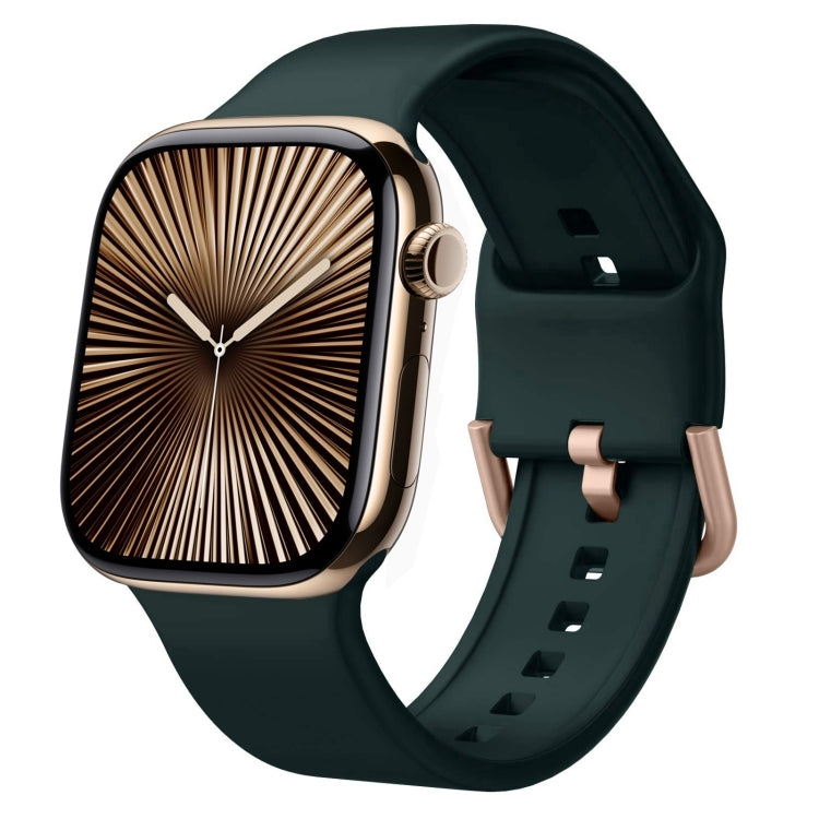 Pin Buckle Silicone Watch Band, For Apple Watch Series 10 46mm