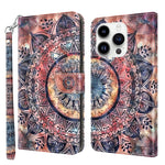 3D Painted Leather Phone Case, For iPhone 15 Pro Max, For iPhone 15 Pro, For iPhone 15 Plus, For iPhone 15