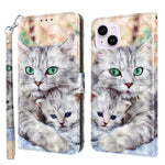 3D Painted Leather Phone Case, For iPhone 15 Pro Max, For iPhone 15 Pro, For iPhone 15 Plus, For iPhone 15