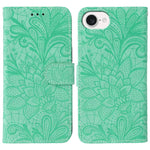 Lace Flower Embossing Flip Leather Phone Case, For iPhone 17e / 16e, For iPhone 17 Pro Max, For iPhone 17 Pro, For iPhone 17, For iPhone Air, For iPhone 16 Pro Max, For iPhone 16 Pro, For iPhone 16 Plus