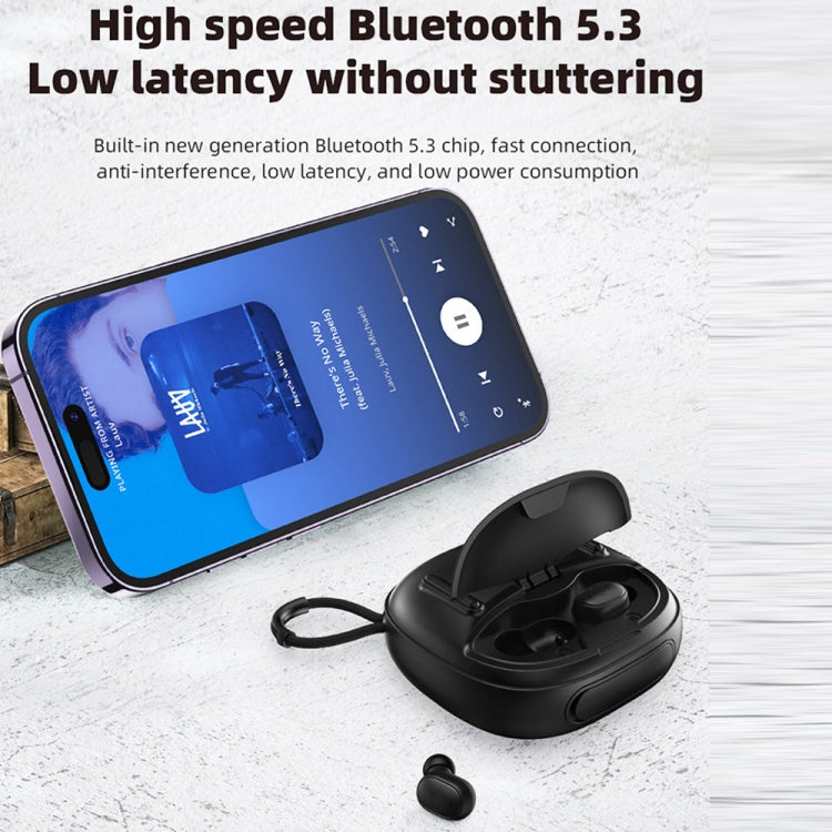 T&G TG-813 2 in 1 TWS Bluetooth Speaker Earphone with Charging Box
