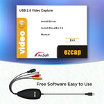 Ezcap 172 USB 2.0 Audio Video Grabber Capture Card Support Windows System, Ezcap 172