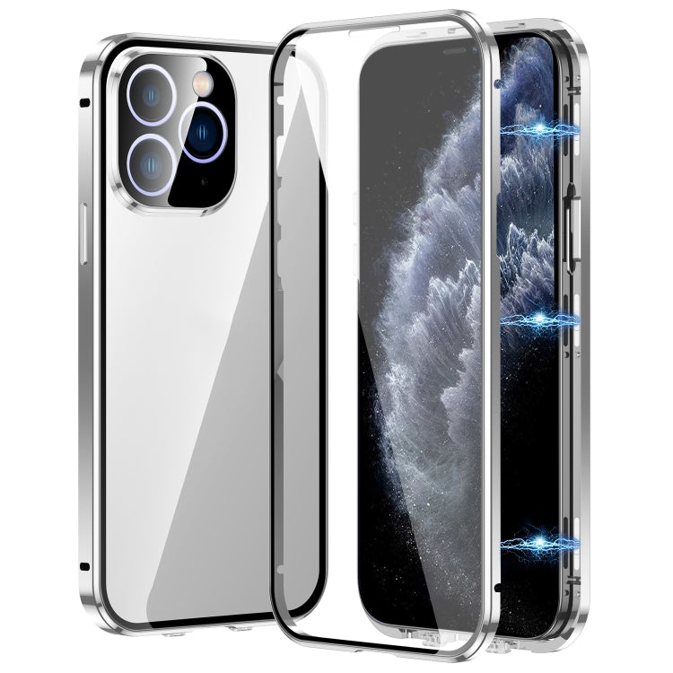 Magnetic Double-buckle HD Tempered Glass Phone Case, For iPhone 11 Pro