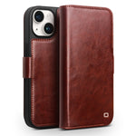 QIALINO Classic 103 Buckle Genuine Leather Phone Case, For iPhone 17e / 16e, For iPhone 17 Pro Max, For iPhone 17 Pro, For iPhone 17, For iPhone Air, For iPhone 15 Pro Max, For iPhone 15 Plus, For iPhone 15