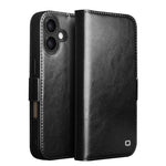 QIALINO Classic 103 Buckle Genuine Leather Phone Case, For iPhone 17e / 16e, For iPhone 17 Pro Max, For iPhone 17 Pro, For iPhone 17, For iPhone Air, For iPhone 15 Pro Max, For iPhone 15 Plus