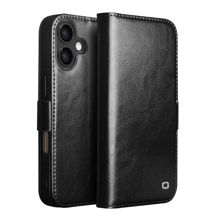 QIALINO Classic 103 Buckle Genuine Leather Phone Case, For iPhone 17e / 16e, For iPhone 17 Pro Max, For iPhone 17 Pro, For iPhone 17, For iPhone Air, For iPhone 15 Pro Max, For iPhone 15 Plus, For iPhone 15