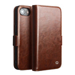 QIALINO Classic 103 Buckle Genuine Leather Phone Case, For iPhone 17e / 16e, For iPhone 17 Pro Max, For iPhone 17 Pro, For iPhone 17, For iPhone Air, For iPhone 15 Pro Max, For iPhone 15 Plus