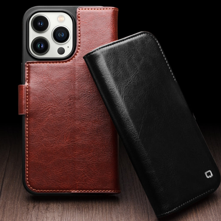 QIALINO Classic 103 Buckle Genuine Leather Phone Case, For iPhone 17e / 16e, For iPhone 17 Pro Max, For iPhone 17 Pro, For iPhone 17, For iPhone Air, For iPhone 15 Pro Max, For iPhone 15 Plus