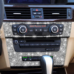 For BMW 3 Series E90 / E92 2005-2012 Car Aircondition CD Control Panel Premium Diamond Decorative Sticker, Aircondition Control Panel Premium A