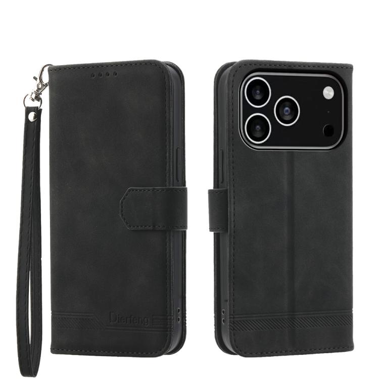 Dierfeng Dream Line TPU Hybrid PU Leather Phone Case, For iPhone 17 Pro Max, For iPhone 17 Pro, For iPhone 17, For iPhone Air, For iPhone 16e, For iPhone 16 Pro Max, For iPhone 16 Pro, For iPhone 16 Plus