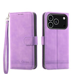 Dierfeng Dream Line TPU Hybrid PU Leather Phone Case, For iPhone 17 Pro Max, For iPhone 17 Pro, For iPhone 17, For iPhone Air, For iPhone 16e, For iPhone 16 Pro Max, For iPhone 16 Pro, For iPhone 16 Plus