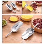 2 PCS Stainless Steel Multifunctional Shovel Aluminum Alloy Ice Shovel Food Tea Shovel Tea Spoon, M