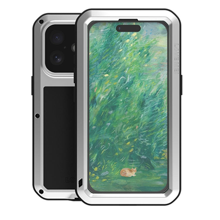 LOVE MEI Metal Shockproof Life Waterproof Dustproof Phone Case, For iPhone 17 Pro Max, For iPhone 17 Pro, For iPhone 17, For iPhone 16 Pro Max, For iPhone 16 Pro, For iPhone 16, For iPhone 15 Pro Max, For iPhone 15 Pro