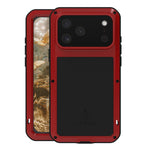 LOVE MEI Metal Shockproof Life Waterproof Dustproof Phone Case, For iPhone 17 Pro Max, For iPhone 17 Pro, For iPhone 17, For iPhone 16 Pro Max, For iPhone 16 Pro, For iPhone 16, For iPhone 15 Pro Max, For iPhone 15 Pro