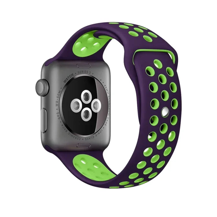 Sport Silicone Watchband Standard Edition, For Apple Watch Series 7 41mm / 6 & SE & 5 & 4 40mm / 3 & 2 & 1 38mm, For Apple Watch Ultra 49mm / Series 8&7 45mm / SE 2&6&SE&5&4 44mm / 3&2&1 42mm