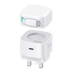 USAMS US-CC204 SMF Series PD35W Dual Type-C Port GaN Fast Charger, UK Plug