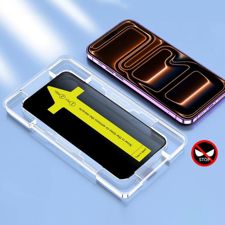 Anti-peeping Fast Attach Dust-proof Anti-static Tempered Glass Film, For iPhone 17 Pro Max, For iPhone 17 Pro, For iPhone 17, For iPhone Air, For iPhone 16 Pro Max, For iPhone 16 Pro, For iPhone 16 Plus / 15 Plus, For iPhone 16 / 15, For iPhone 15 Pro ...