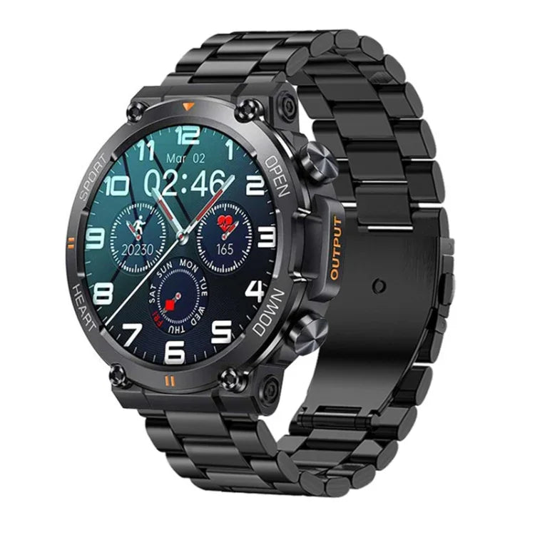 K56 Pro 1.39 inch Smart Steel Strap Wristband Support Heart Rate Monitoring / Blood Pressure Monitoring, Steel Strap (Black Milanese), Steel Strap (Black Three Strains), Steel Strap (Black Bamboo Joint)