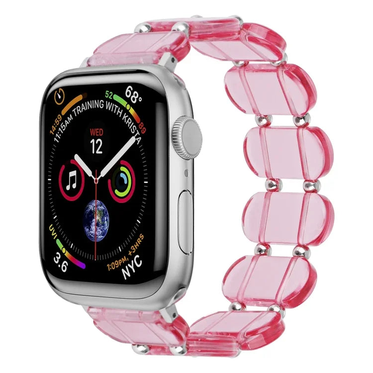 Stretch Resin Watch Band, For Apple Watch Series 4 44mm, For Apple Watch Series 4 40mm, For Apple Watch Series 3 38mm, For Apple Watch Series 3 42mm, For Apple Watch Series 2 42mm, For Apple Watch Series 2 38mm