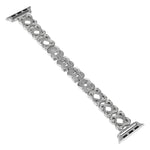 Hearts Crossed Diamond Metal Watch Band, For Apple Watch SE 2023 44mm, For Apple Watch SE 2023 40mm, For Apple Watch Ultra 2 49mm, For Apple Watch Series 9 45mm, For Apple Watch Series 9 41mm, For Apple Watch Ultra 49mm, For Apple Watch Series 8 41mm  ...
