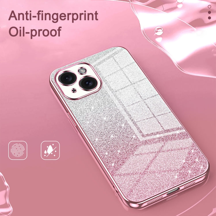 Gradient Glitter Powder Electroplated Phone Case, For iPhone 16 Pro, For iPhone 16 Plus, For iPhone 16, For iPhone 15 Pro Max, For iPhone 15 Pro, For iPhone 15 Plus