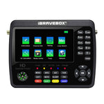 iBRAVEBOX V10 Finder Max+ 4.3 inch Display Digital Satellite Meter Signal Finder, Support DVB-S/S2/S2X AHD, EU Plug, US Plug, UK Plug, AU Plug