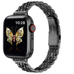 Slim Seven Bead Slingshot Buckle Metal Watch Band, For Apple Watch 42mm, For Apple Watch 38mm