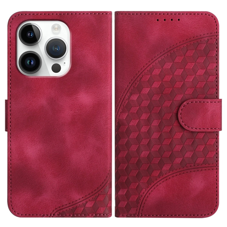 YX0060 Elephant Head Embossed Phone Leather Case with Lanyard, For iPhone 16 Pro, For iPhone 16 Plus, For iPhone 16, For iPhone 15 Pro Max, For iPhone 15 Pro, For iPhone 15 Plus