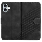 YX0060 Elephant Head Embossed Phone Leather Case with Lanyard, For iPhone 16 Pro, For iPhone 16 Plus, For iPhone 16, For iPhone 15 Pro Max, For iPhone 15 Pro, For iPhone 15 Plus