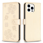 Four-leaf Embossed Leather Phone Case, For iPhone 7 / 8 / SE 2022, For iPhone 13 Pro Max, For iPhone 13 Pro, For iPhone 13, For iPhone 12 / 12 Pro, For iPhone 12 Pro Max, For iPhone 11 Pro Max, For iPhone 11