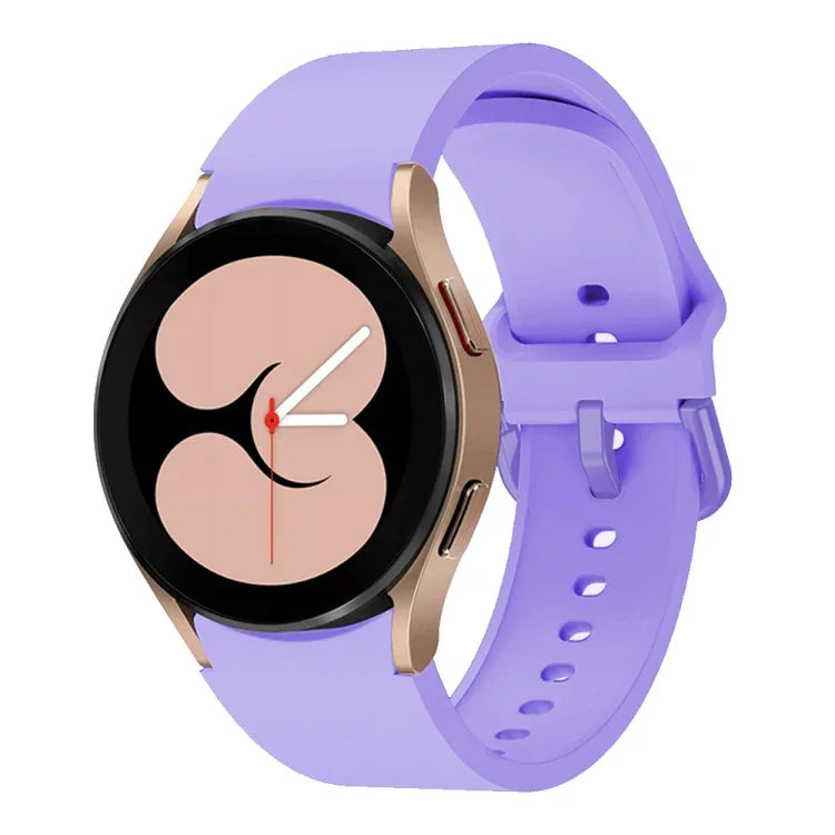 Colorful Buckle Silicone Sport Watch Band, For Samsung Galaxy Watch 6 / 6 Classic