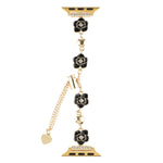 Camellia Metal Chain Bracelet Watch Band, For Apple Watch SE 40mm, For Apple Watch SE 44mm, For Apple Watch Series 6 40mm, For Apple Watch Series 6 44mm, For Apple Watch Series 5 44mm, For Apple Watch Series 5 40mm, For Apple Watch Series 4 44mm       ...