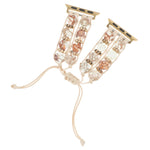 Hexagonal Stones Drawstring Chain Watch Band, For Apple Watch SE 40mm, For Apple Watch SE 44mm, For Apple Watch Series 6 40mm, For Apple Watch Series 6 44mm, For Apple Watch Series 5 44mm, For Apple Watch Series 5 40mm, For Apple Watch Series 4 44mm   ...