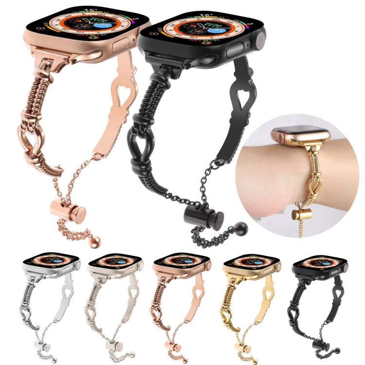 Twist Metal Bracelet Chain Watch Band, For Apple Watch SE 2022 44mm, For Apple Watch Series 7 41mm, For Apple Watch Series 7 45mm, For Apple Watch SE 40mm, For Apple Watch SE 44mm, For Apple Watch Series 6 40mm, For Apple Watch Series 6 44mm           ...