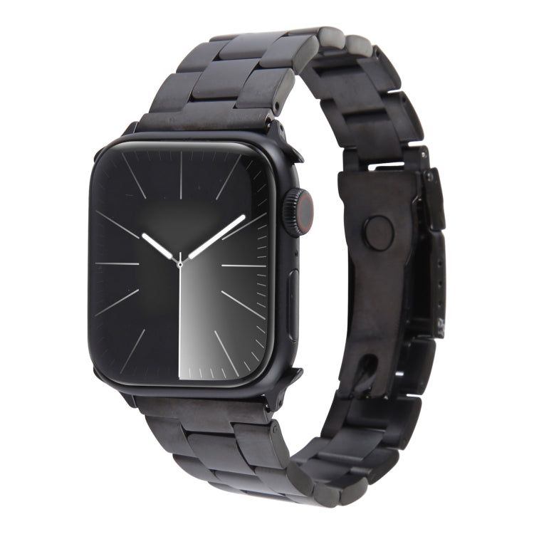 Three-Bead Stainless Steel Watch Band, For Apple Watch SE 2023 44mm, For Apple Watch SE 2023 40mm, For Apple Watch Ultra 2 49mm, For Apple Watch Series 9 45mm, For Apple Watch Series 9 41mm