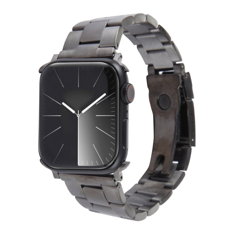 Three-Bead Stainless Steel Watch Band, For Apple Watch Ultra 49mm, For Apple Watch Series 8 41mm, For Apple Watch Series 8 45mm, For Apple Watch SE 2022 40mm, For Apple Watch SE 2022 44mm