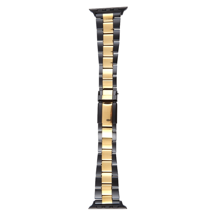 Three-Bead Stainless Steel Watch Band, For Apple Watch Series 7 41mm, For Apple Watch Series 7 45mm, For Apple Watch SE 40mm, For Apple Watch SE 44mm, For Apple Watch Series 6 40mm