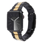 Three-Bead Stainless Steel Watch Band, For Apple Watch Series 7 41mm, For Apple Watch Series 7 45mm, For Apple Watch SE 40mm, For Apple Watch SE 44mm, For Apple Watch Series 6 40mm
